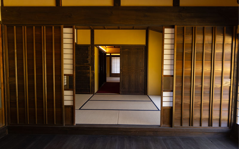 The view inside the Shōya House at the Huntington Library