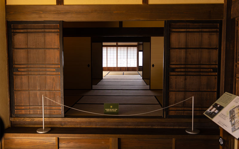 The interior of the Shōya House at the Huntington Library