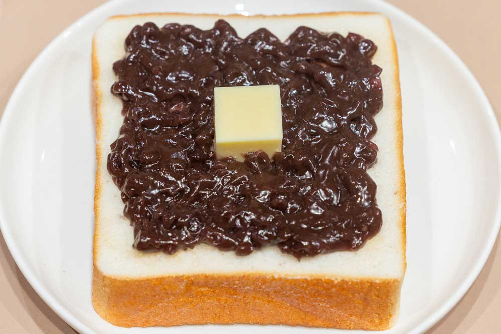 Food replica of Ogura toast