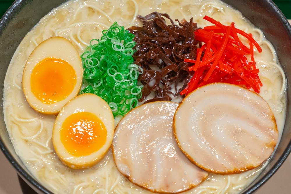 Food replica of Tonkotsu ramen (pork bone ramen)