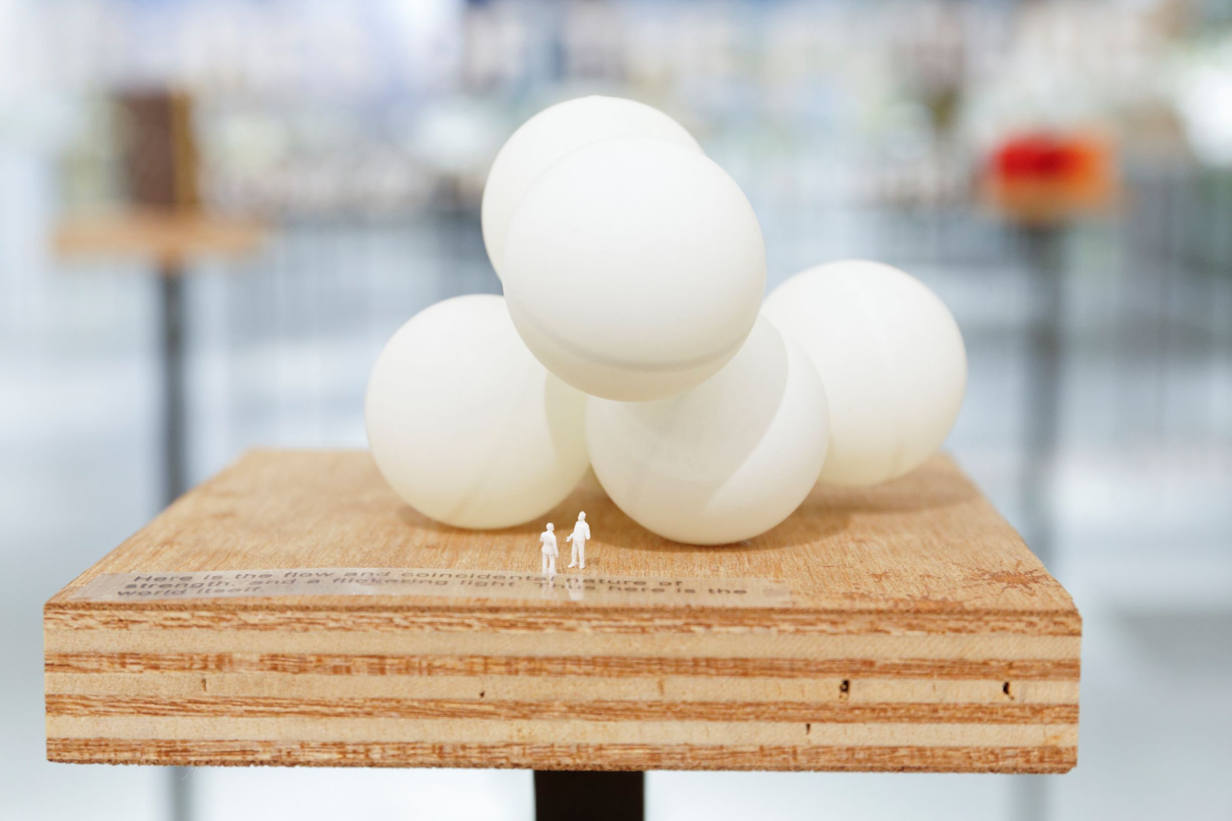 ping pong balls and figurines