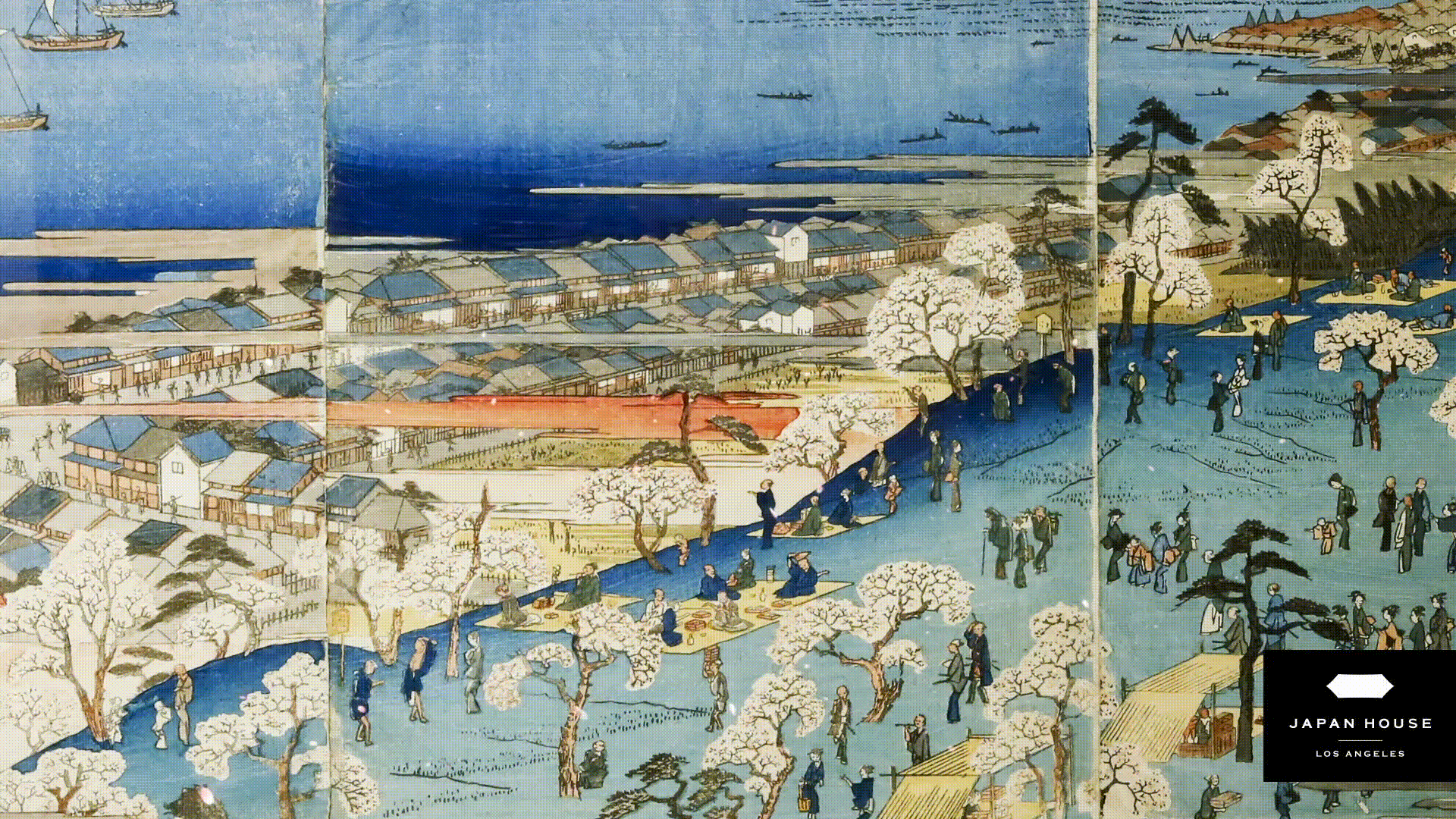 Cherry Blossom Viewing at Mount Goten by Utagawa Hiroshige, c. 1832-1855