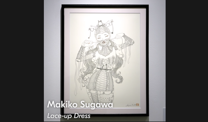Lace-up Dress by Makiko Sugawa