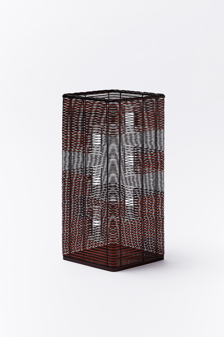 A bamboo basket by Tanabe Chikuunsai IV