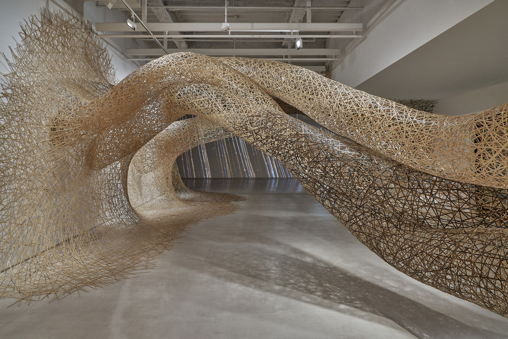 Bamboo Installation in LIFE CYCLES Exhibition by Tanabe Chikuunsai IV