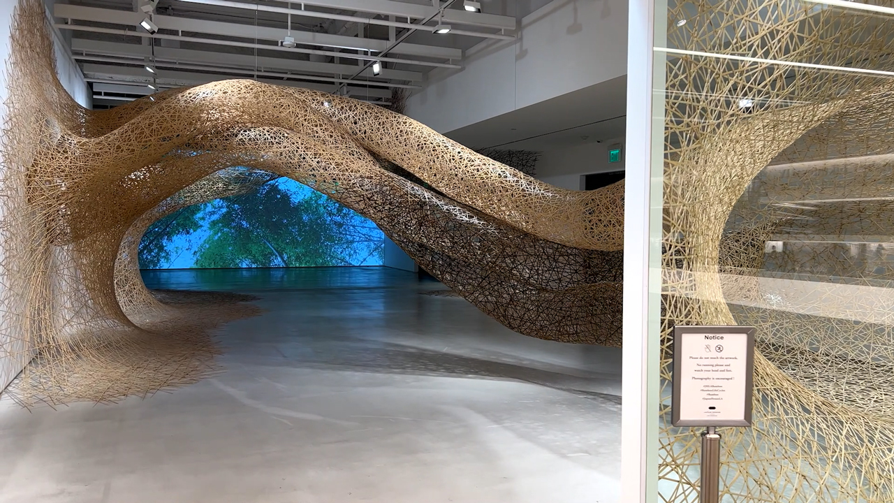 Bamboo Installation in LIFE CYCLES Exhibition by Tanabe Chikuunsai IV