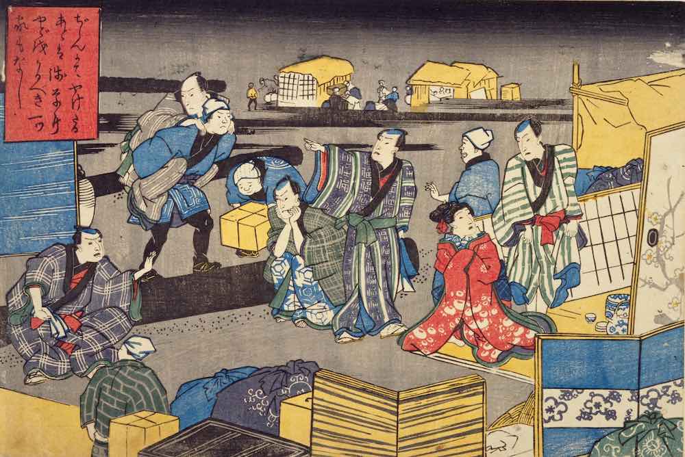 Drawing of Ansei Great Earthquake (Edo-period)
