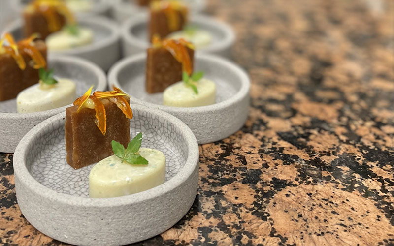 Dishes with kaiseki meals from the DEFINING MODERN KAISEKI with Chef Hiroo Nagahara popup