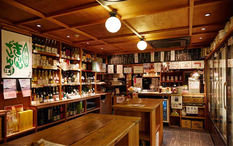 Inside a Japanese sake store