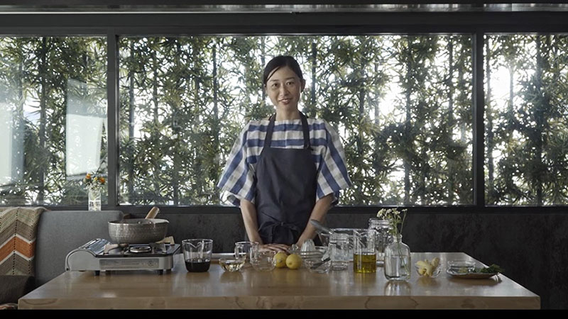 chef Kuniko Yagi introducing classic dressings