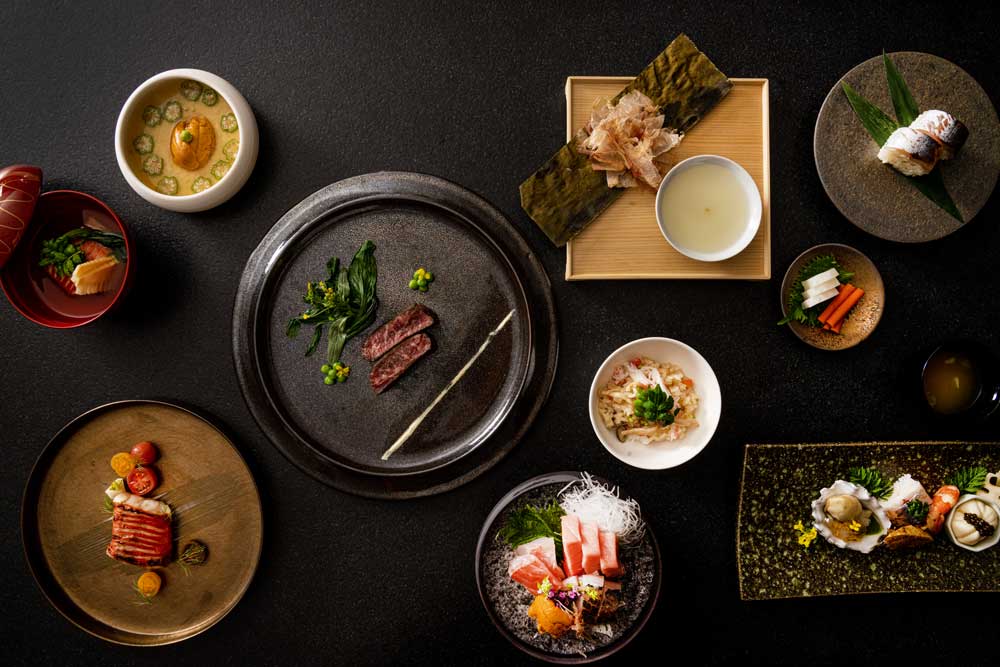 Japanese kaiseki dishes by UKA restaurant