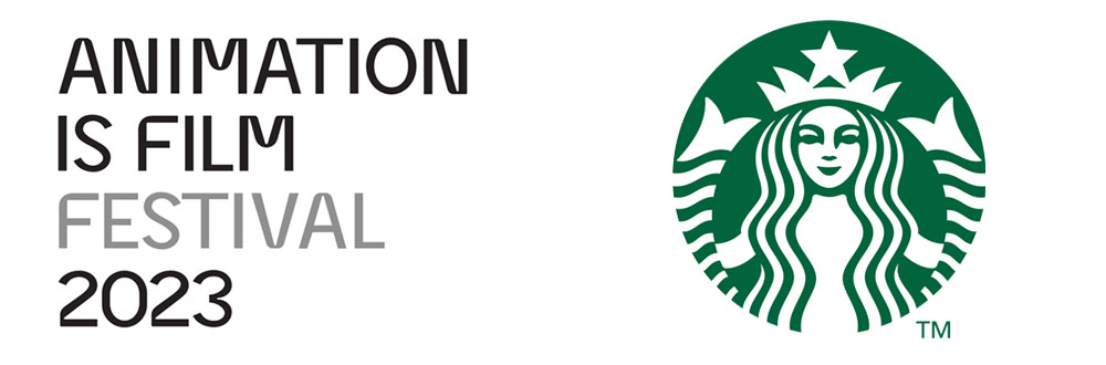 Animation Is Film Festival 2023 & Starbucks logos