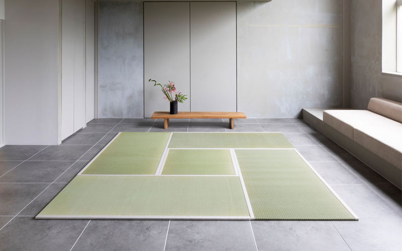 A room with Oki Tatami placed on the floor