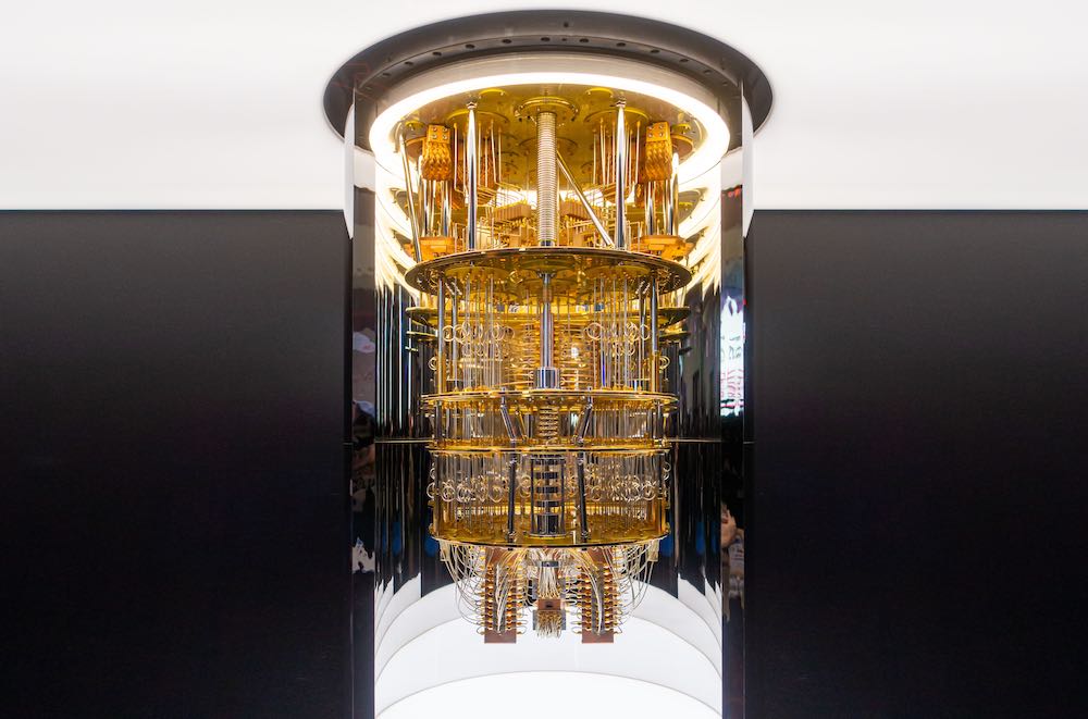 IBM’s Q System One quantum computer on display at the 2020 Consumer Electronics Show 
