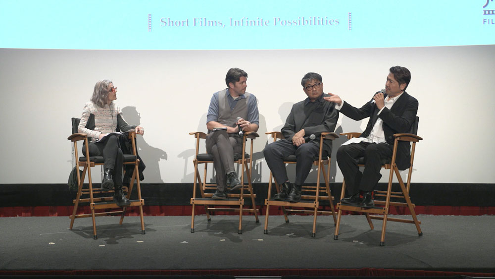 The speakers on stage at the 2024 Short Shorts Film Festival & Asia