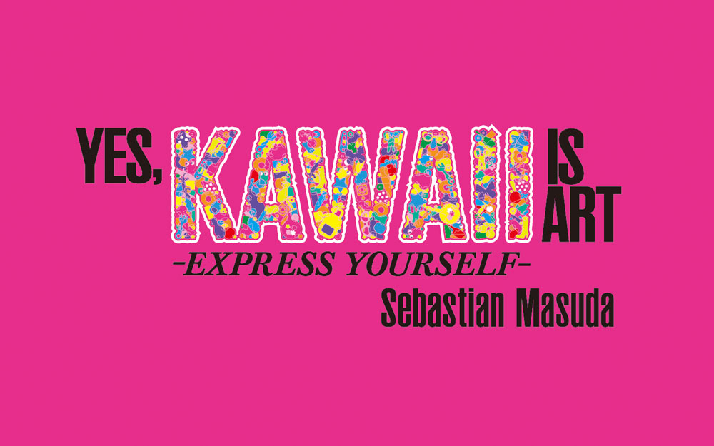 “Yes, KAWAII is Art -EXPRESS YOURSELF-” Los Angeles exhibition logo