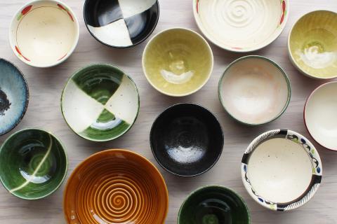 An array of Minoware ceramic bowls from Toiro
