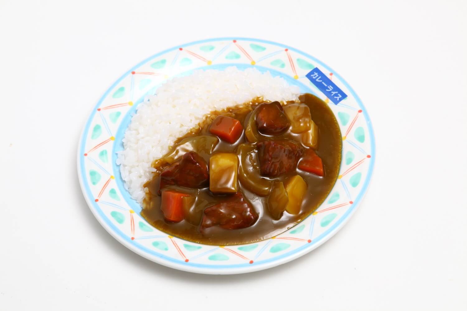 Model of Japanese curry rice, displayed in a sample dish.