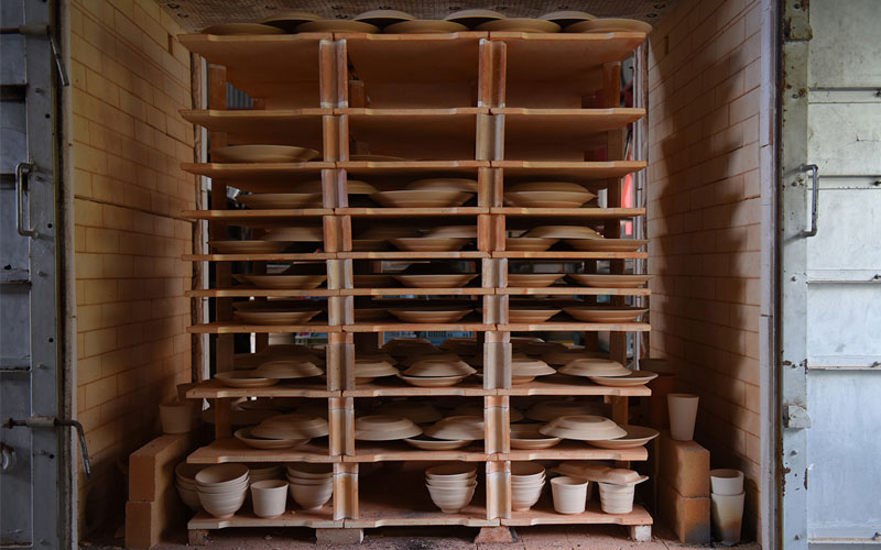 Another view of a traditional pottery kiln in Shiga Prefecture.