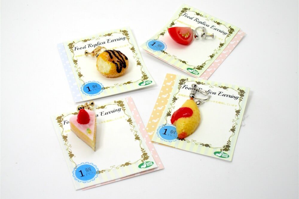 Fake food earrings